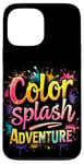 Coque pour iPhone 13 Pro Max Color Splash Adventure Éclaboussures de peinture colorée