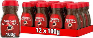 Nescafe Original Instant Coffee Jars 100g - Pack of 12