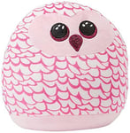 Ty UK Ltd 2007568 Pinky Squishaboo 10" Owl kuscheliges Kissen, Multicolor New