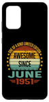 Coque pour Galaxy S20+ Awesome Since June 1951 limited edition 73rd Birthday