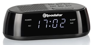 Roadstar CLR-2477 Radio-Réveil Numérique FM Port USB à Chargement Rapide 2 Al...