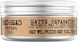 Bed Head For Men by TIGI - Matte Separation Workable Wax - 85 g (Pack of 1)