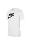 Nike M NSW Tee Icon Futura T-Shirt Homme, Blanc (White/Black 101), FR : L (Taille Fabricant : L)