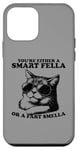 Coque pour iPhone 12 mini Lunettes de soleil rétro Smart Fella Cat Graphic