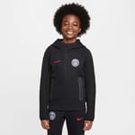 Paris Saint-Germain Hettegenser NSW Tech Fleece FZ GX - Sort/Rød Barn - Nike, størrelse S: 128-137 cm