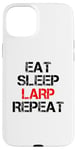 Coque pour iPhone 15 Plus Eat Sleep Larp Repeat Live Action Jeu de rôle