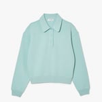 Lacoste Womenss Relaxed Fit Embroidered Polo Sweatshirt in Green material_cotton - Size 16 UK