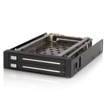 StarTech 2 Drive 2.5in Trayless Hot Swap SATA Mobile Rack Backplane - Dual Drive SATA Mobile Rack Enclosure for 3.5 HDD (HSB220SAT25B) - uttagbar