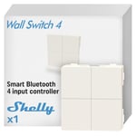 Blu Wall Switch 4 - Interrupteur Poussoir Bluetooth, Sans Câblage, Commande Appareils Connectés, Multi-Clic, Cryptage Fort, Compatible Home Assitant, App Ios Android, Plaques Non Incluses