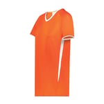 Augusta Sportswear Girls Cutter+ V-Neck Jersey Orange/White