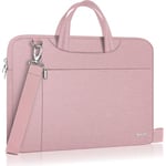 Ferkurn Laptop Bag Case for Women Men, Laptop Sleeve Computer Bag Briefcase with Shoulder Compatible with Macbook Pro/Air, HP Chromebook, Dell XPS, ASUS, Acer, Samsung, Pink, 17 17.3 Inch