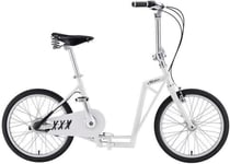 The-Sliders Lite White Tasteful And Comfortable, Foldable Bike, 2-In-1 Scooter