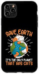 Coque pour iPhone 11 Pro Max Save Earth Cat Lovers, une planète mignonne qui s'embrasse