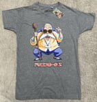 Dragon Ball Z Master Roshi Small S Grey Short Sleeve T-shirt Goku NEW