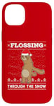 iPhone 14 Plus Flossing Through The Snow Sloth Ugly Christmas Sweater Floss Case