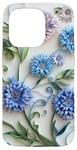 Coque pour iPhone 15 Pro Fleur Bleu Bleuet Floral Nature Femme Filles Fleurs