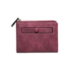 AOXONEL Petit Porte-Monnaie en Cuir RFID à Deux Volets pour Femme avec Fermeture éclair, Porte-Monnaie, Poche pour Carte d'identité, Fin, Compact, Violet 2, Small, Moderne