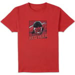 Marvel Captain America Brave New World Red Hulk Square Logo Unisex T-Shirt - Red - L