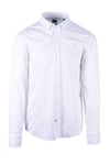 Hugo Boss Black Mens C-hal -bd -c1 -223 Long Sleeved Shirt White - Size 17.5 inch