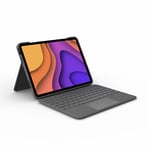 Logitech Folio Touch - tastatur og folioveske - med styrepute - QWERTZ - Sveitsisk - Oxford-grå