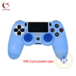 Sini-silikoninen suojakotelo + Thumbstick Joystick Cover -kahvat Korkit Playstation 4 PRO PS4 SLIM Dualshock 4 -ohjaimelle