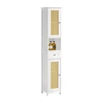 Meuble Colonne de Salle de Bain, Armoire Haute, BZR70-W, SoBuy