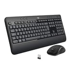 Logitech MK540 Combo Clavier Souris sans Fil Windows, Connexion 2.4 GHz avec Récepteur USB Unifying, Touches Multimédia, Batterie Longue Durée 3 Ans, PC/Portable, Clavier AZERTY Belge - Noir