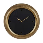 BigBuy Home Wall Clock Black Gold PVC Glass Iron Wood MDF 46 x 6 x 46 cm