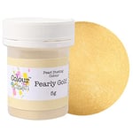 COLOUR SPLASH Pearl Food Colouring Dusts, Lustre Dust for A Pearlescent Finish to Cake Surfaces Or Decorations, Create A Rainbow Cake Kit with an Assortment of Glistening Colours - Pearl Gold 5g