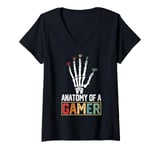 Womens Video Games Gaming Anatomy Of A Gamer WASD Gaming Keyboard V-Neck T-Shirt