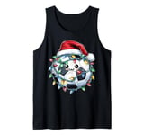 Cute Kawaii Soccer Ball Christmas Hat Xmas Tank Top