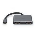 USB Multi-Port Adapter, USB-C till 2xHDMI