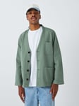 La Paz Cotton V-Neck Worker Jacket, Green Bay Canvas