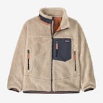 Patagonia K's Retro-X Jkt Natural W/Smolder Blue