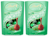 Lindt Lindor Mint Chocolate Truffles 400g (2 x 200g) Lindor Chocolate Balls