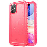 SPORTLINK for iPhone 11 Waterproof Case - Shockproof Heavy Duty Front and Back Cover with [Built in Screen/Camera Protector] 360 Full Body Protective [Dustproof][IP68 Underwater]-6.1" Pink