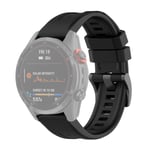 Reim i silikon til Garmin Fenix ​​​​7 22mm - Sort