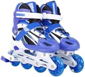 GYY Patins en Ligne Ajustables Rouleaux de Patins réglables en Ligne Rollerblades de Sport en Plein air Skates à Rouleaux de Sport pour Enfants garçons Filles (Color : Blue, Size : 40EU)