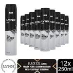 Lynx XXL Anti-perspirant Deodorant Body Spray Black 72H protection 250ml, 12pack