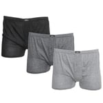 Tom Franks Mens Plain Jersey Boxer Shorts (3 Pairs) - L