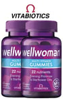 2 X 60 vitabiotics Wellwoman Berry Flavoured Gummies Vitamin Vegan Friendly