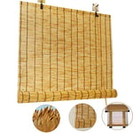 NIANXINN Natural Reed Curtain,Vintage Decoration Bamboo Roller Blind - Curtains, Bamboo Curtains with Lifter,Sunshade Waterproof Lifting Shutters for Outdoor/Patio/Door,Custom (90x120cm/36x47)