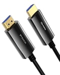 Stouchi Câble Fibre Optique HDMI 8K 20M,Câble HDMI 2.1 48 Gbit/s Ultra Haute Vitesse,Classé CL3,AOC 8K@60Hz,4K@120 Hz/144 Hz Dynamique HDR eARC Dolby HDCP2.2 compatible avec PS5,Xbox SeriesX,PC,TV