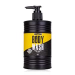 Accentra Gel douche/Body Wash BATH + BODY TOOLKIT en forme de baril d'huile, 400 ml, parfum : bois de santal et musc – Gel de bain et douche pour homme