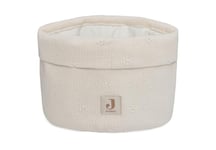 Jollein Cosy Knit, Panier de toilette, ivoire, 60% coton, 40% acrylique, 14 x 18 cm, blanc