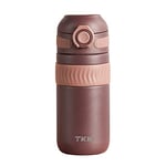 TITIROBA TKK Tasse isotherme 450 ml en acier inoxydable à double paroi isolée, anti-fuite – Tasse à café et thé