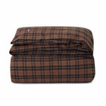 Lexington Checked Cotton Flannel Rutigt Påslakan 220x220 Brun