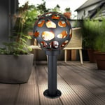 Lampadaire lampadaire extérieur boule de lampe de jardin en acier inoxydable extérieur avec électricité, trou en aluminium design anthracite, 1x E27,