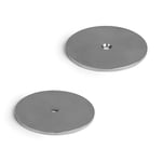 Disque en Acier Doux Contre-Jacente en Nickel Pour Utiliser Des Aimants, Suspendre Des Illustrations Ou Des Panneaux de Notification - 50mm de diamètre x 1,5mm D'Épaisseur x 4,2mm - Pack de 50