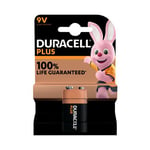 Duracell Plus 9V Battery Alkaline 100% Life 5011414